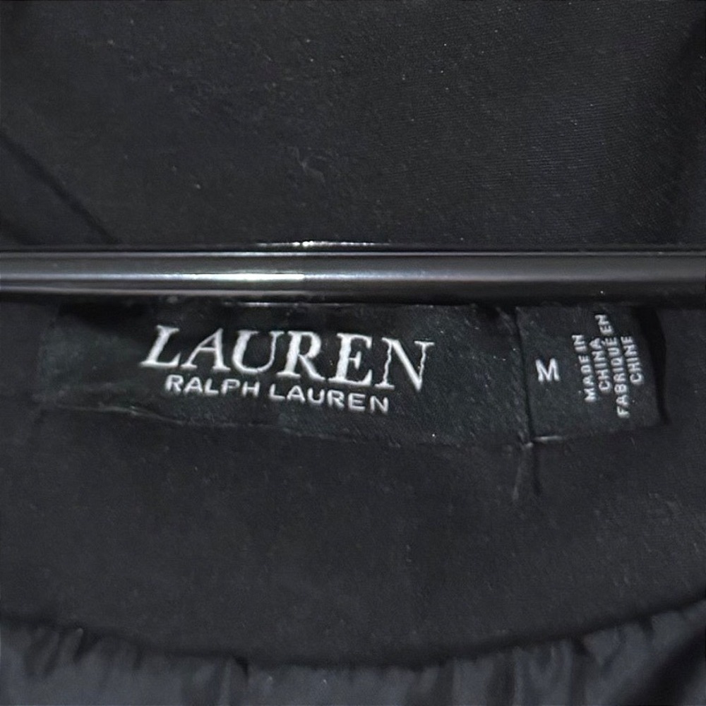 Lauren Ralph Lauren Black Down Parka Faux Fur Hooded Coat Womens Medium - Picture 5 of 7
